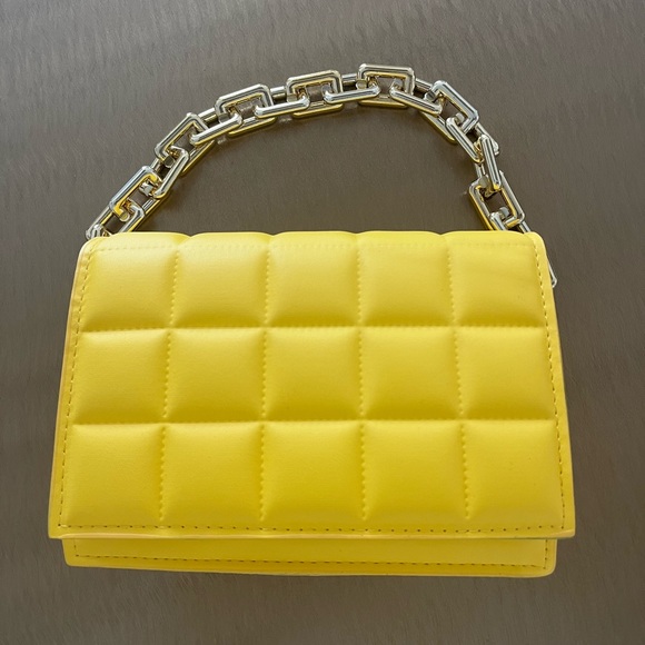 Handbags - Yellow Gold Chained Mini Purse